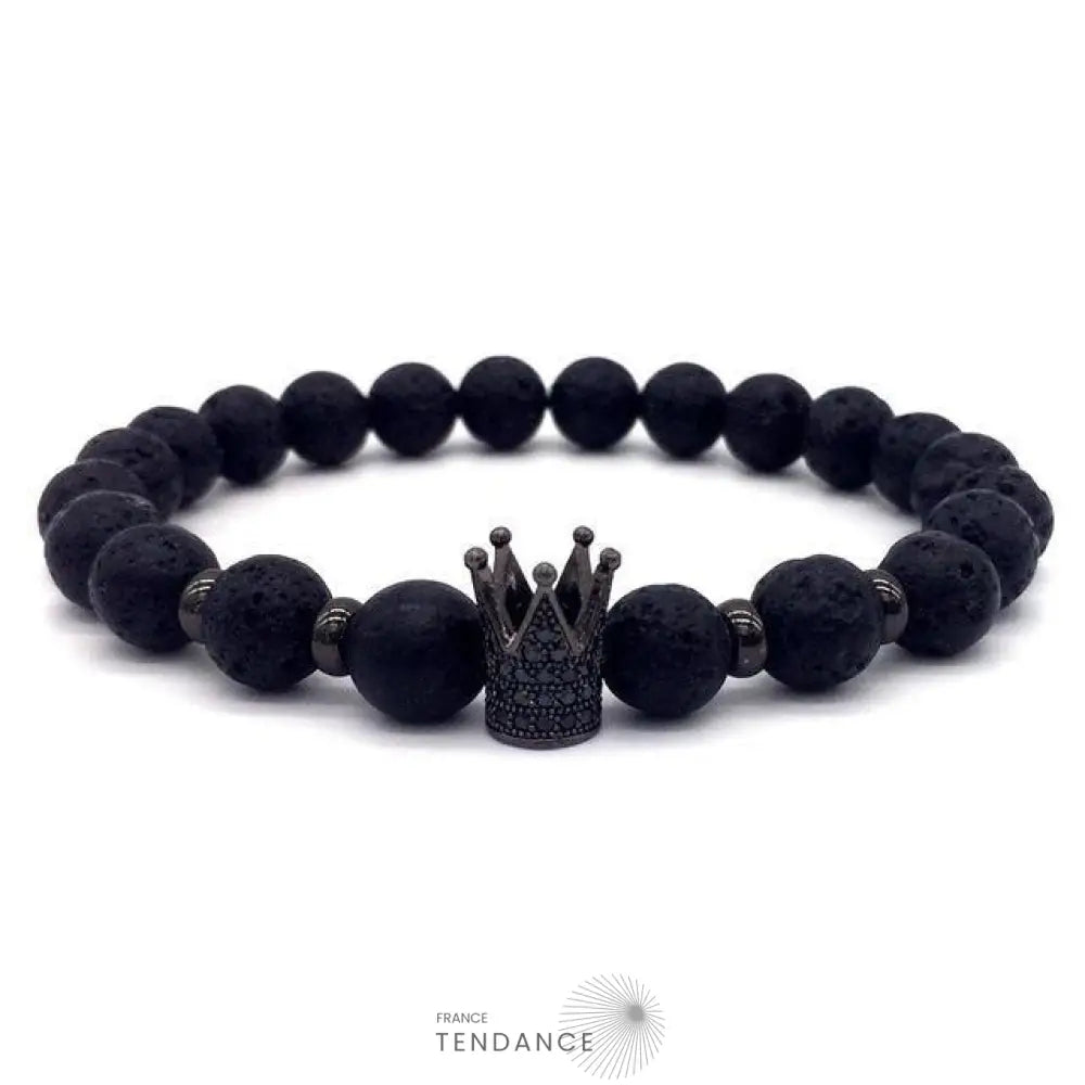 Bracelet Couronne Pierres De Lave | France-Tendance