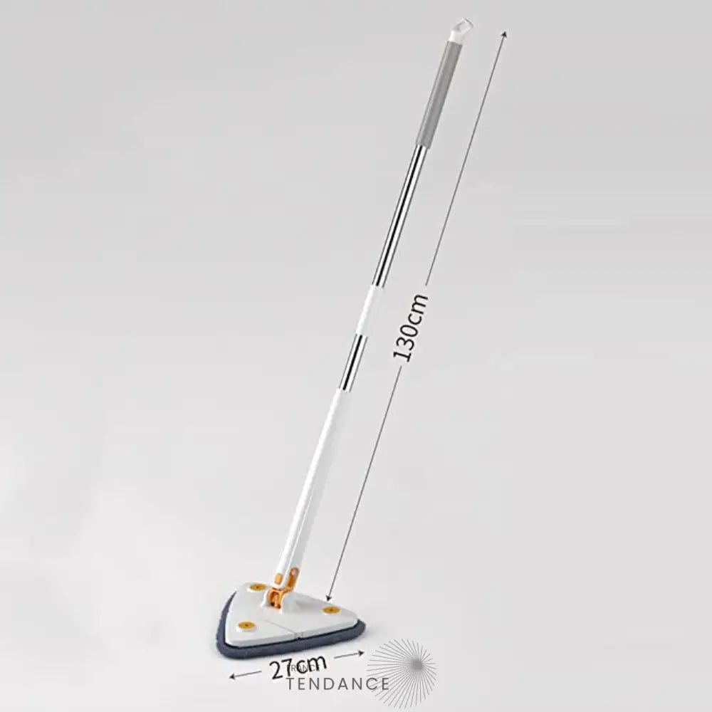 Balai Nettoyant Ajustable Et Rotatif À 360° - Aubigdeal Blanc