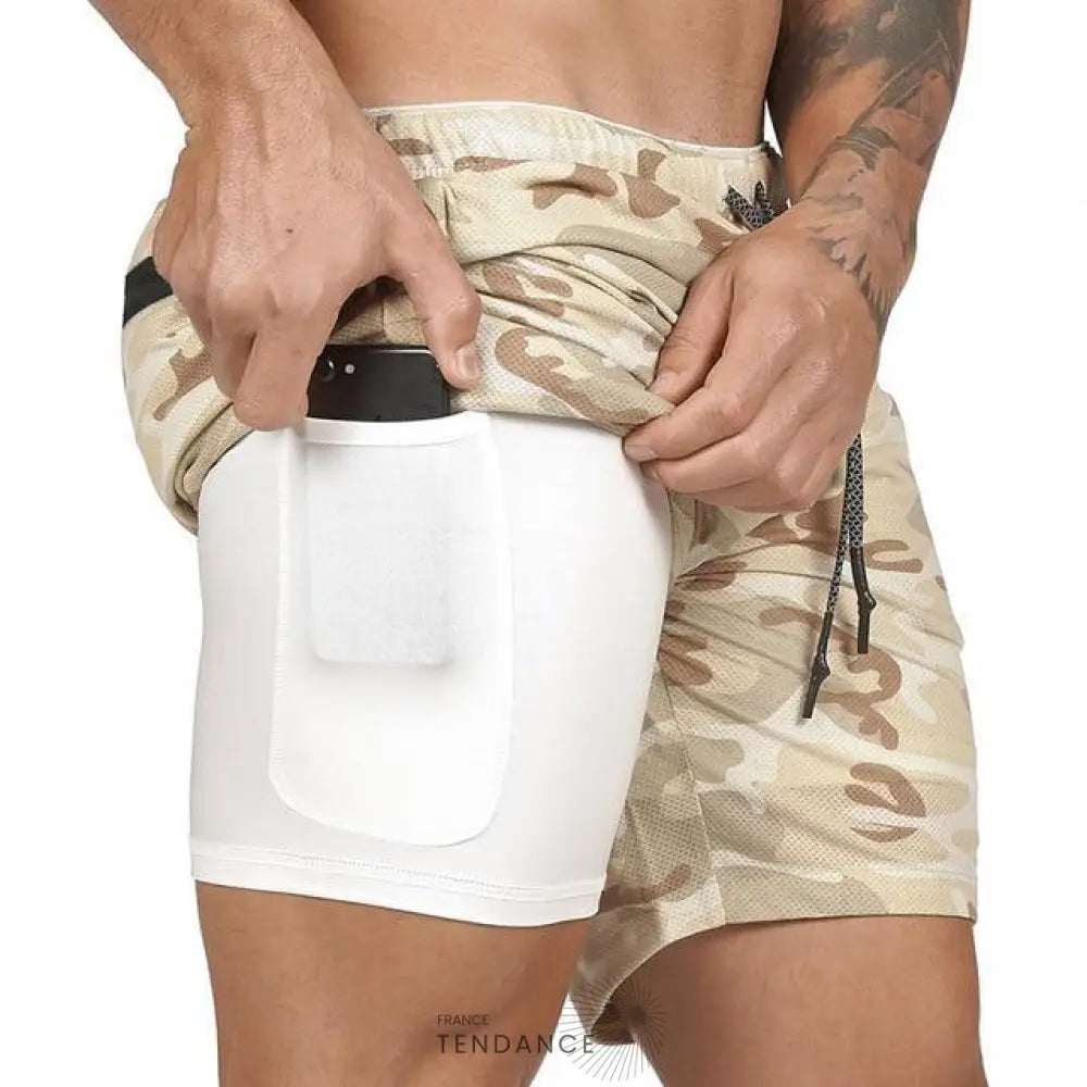 Short De Sport 2 En 1 | France-Tendance