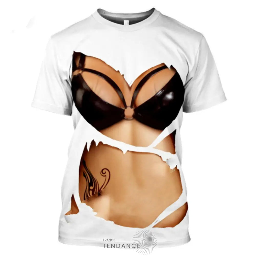 T-shirt Humoristique Bide Abdos Seins.. | France-Tendance