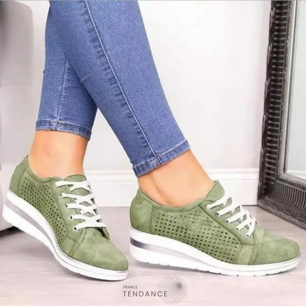 Baskets à Plateforme Avec Bande Argentée | France-Tendance