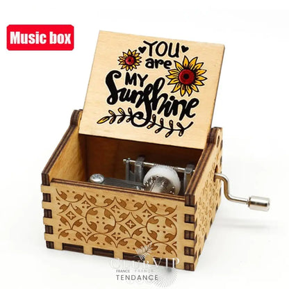 Boîtes à Musique En Bois Naturel | Cinéma Mangas Jeux Vidéos