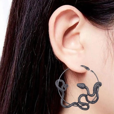 Boucles D’oreille Dark Snake | France-Tendance