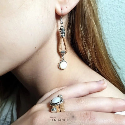 Boucles D’oreille En Liège | France-Tendance