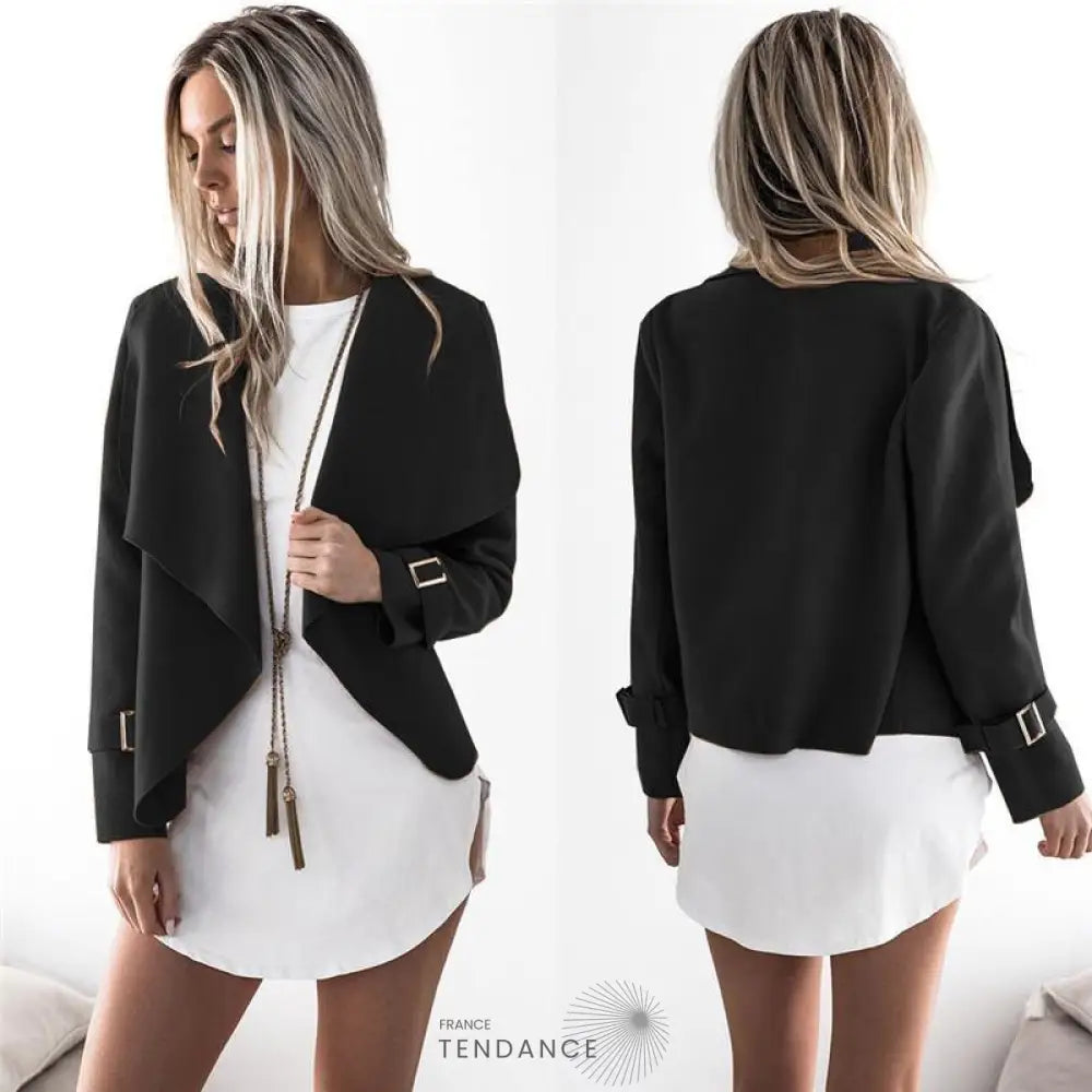 Cardigan Uni à Col Rabattu | France-Tendance
