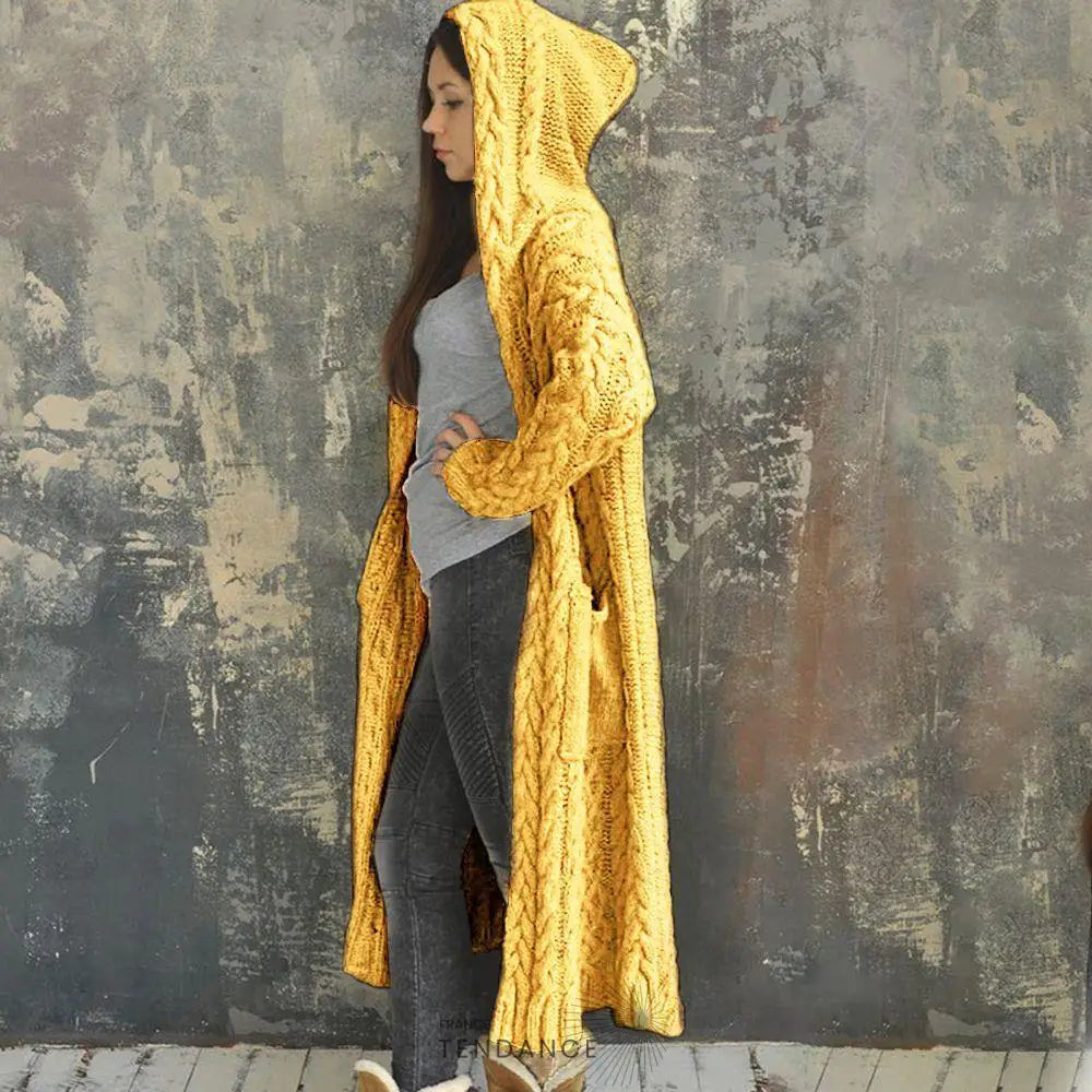 Cardigan Maxi à Capuche | France-Tendance