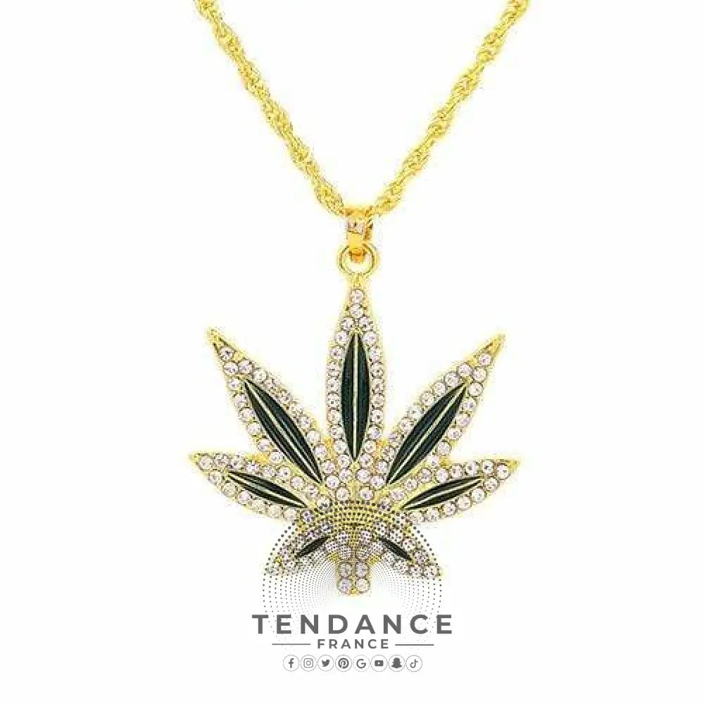 Collier Diamond Weed | France-Tendance