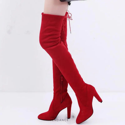 Cuissardes En Daim à Talons | France-Tendance