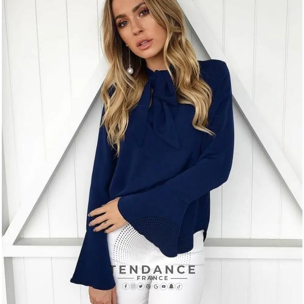 Haut élégant Manches évasées | France-Tendance