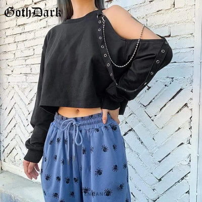 Hoodie Cropped Chains | France-Tendance