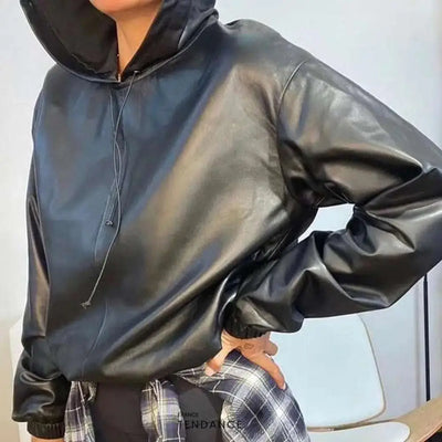 Hoodie Cuir Localina | France-Tendance