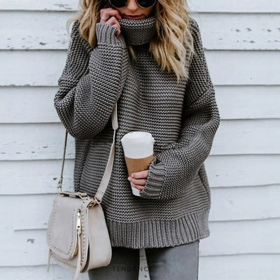 Pull Tricoté à Col Roulé | France-Tendance