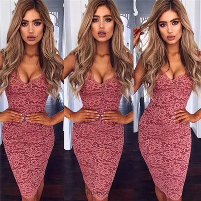 Robe De Soirée Moulante En Dentelle | France-Tendance