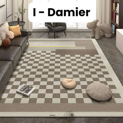 Tapis Magique Intachable | Incroyable Mais Vrai! I - Damier / Paillasson (0.4X0.6M) Salon